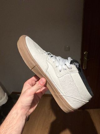 Vans Half Cab Blancas Goma Marrón