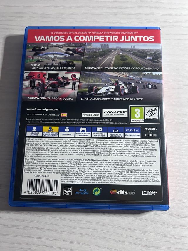 F1 2020 PS4 Videojuego Carreras