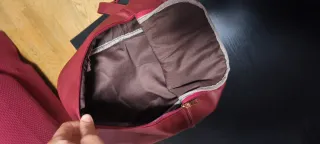 Mochila de cuero burdeos