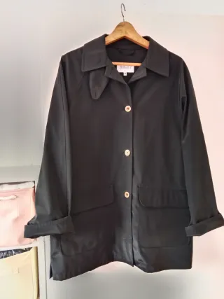Chaqueta Gabardina Señora Negra Talla M