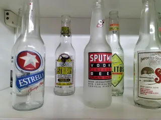 Bottiglie di birra serigrafate (Desperados, Rolling Rock)