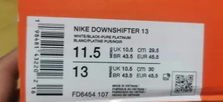 Nike Downshifter 13 Blancas Talla 42