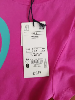 Camiseta OVS mono arcoíris 6-7 años