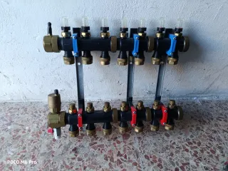 Colector suelo radiante 7 bocas 16mm