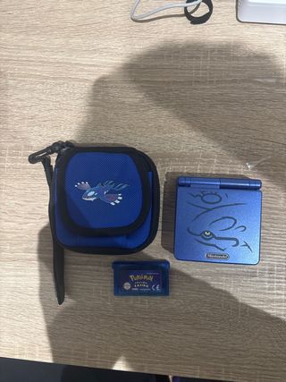 Nintendo Game Boy Advance SP Azul + Funda + Juego