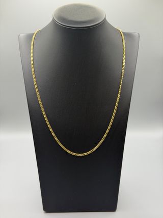 Ref48 Cadena barbada de oro de 18k