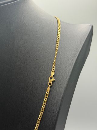 Ref48 Cadena barbada de oro de 18k