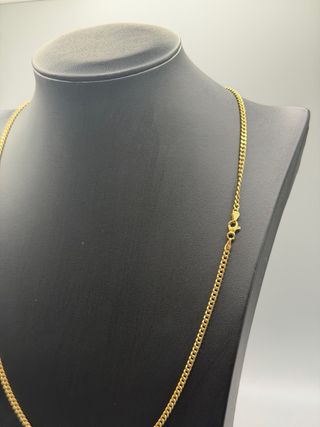 Ref48 Cadena barbada de oro de 18k