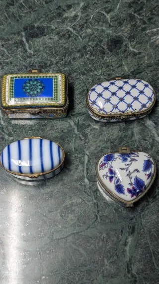 Lote 4 pastilleros porcelana vintage