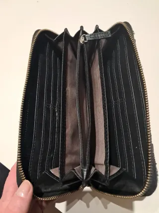 Cartera Guess Negra Cremallera