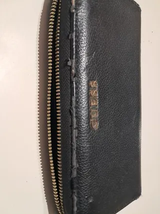 Cartera Guess Negra Cremallera