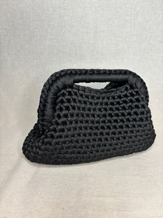 Borsa clutch uncinetto nera