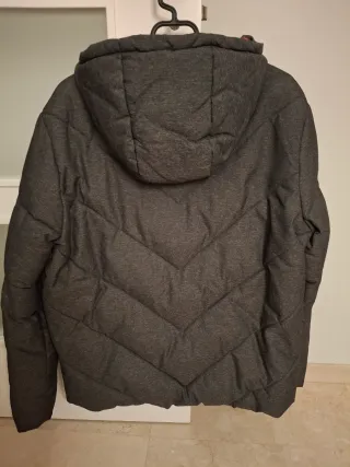 Anorak Superdry Hombre Gris y forro naranja