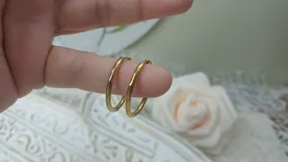 Pendientes Aro Chapado Oro 18k