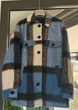 Sobrecamisa Zara cuadros XS overside