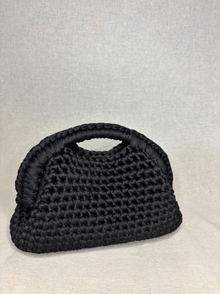 Borsa clutch uncinetto nera