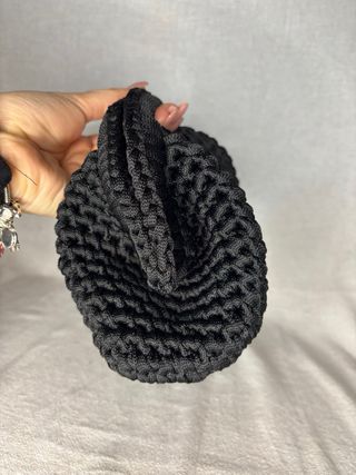 Borsa clutch uncinetto nera
