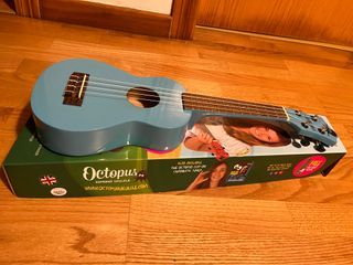 Ukelele Soprano Octopus Azul + afinador digital