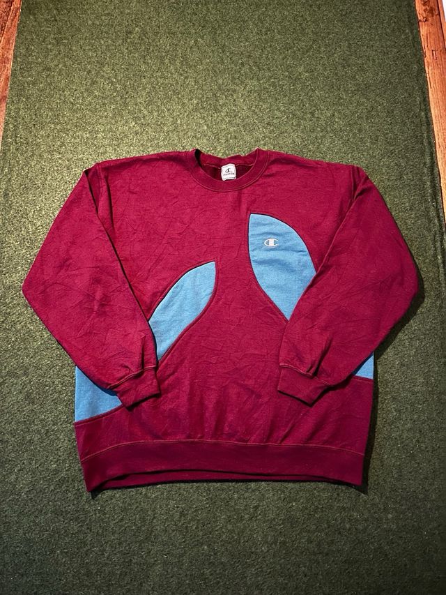 Sudadera Champion Rework Retro Y2K logo Bordado