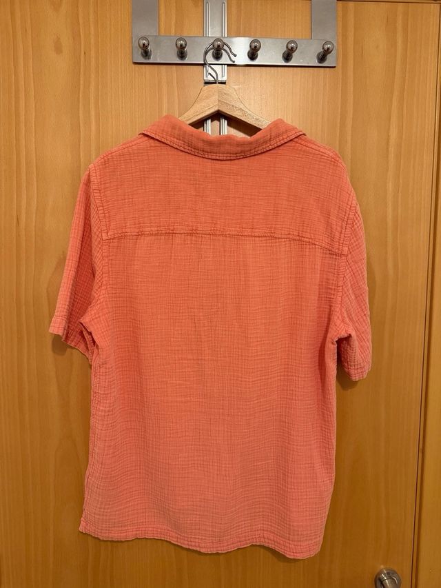Camisa Zara Coral Manga Corta