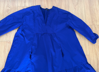 Vestido entretiempo Sfera azul eléctrico manga 3/4