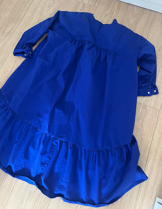 Vestido entretiempo Sfera azul eléctrico manga 3/4