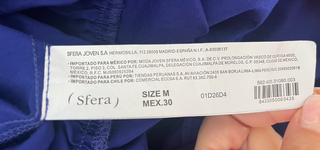 Vestido entretiempo Sfera azul eléctrico manga 3/4