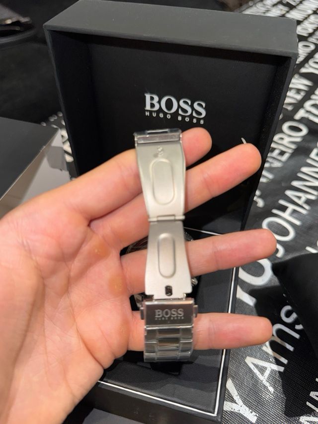 Reloj Hugo Boss Original Azul Plateado