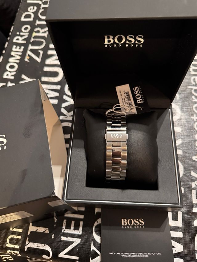 Reloj Hugo Boss Original Azul Plateado