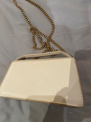 Bolso pequeño blanco de cuero