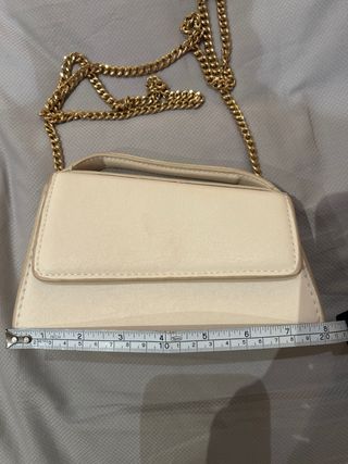 Bolso pequeño blanco de cuero