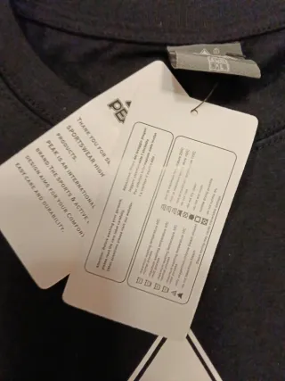 Camiseta Peak Talla XL Negra