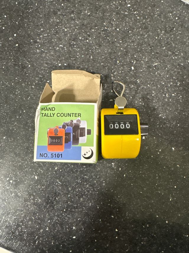 Contador manual de personas amarillo