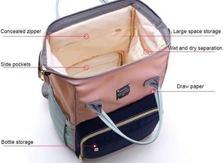 Mochila Maternal Multifuncion Pañales-Biberones