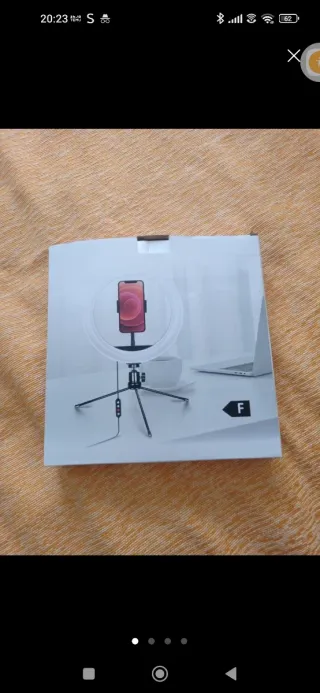 Aro de luz con trípode