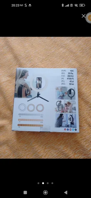 Aro de luz con trípode