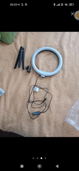 Aro de luz con trípode