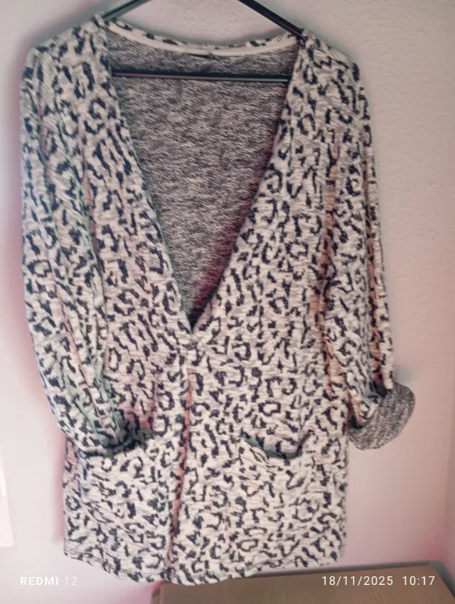 Chaqueta de punto con estampado