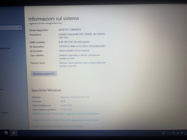Notebook HP Celeron N3050 Argento