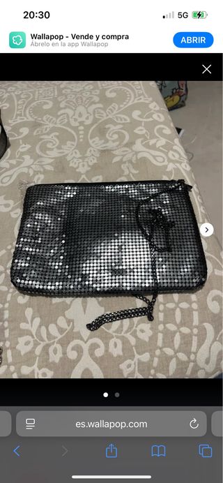 Bolso de fiesta plateado y negro