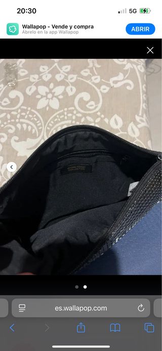 Bolso de fiesta plateado y negro