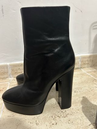 Botines plataforma negros talla 38
