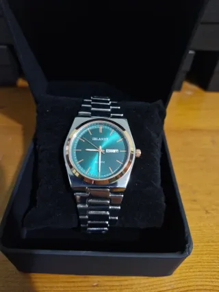 Reloj IRANDY Caballero Elegante Verde/Plata