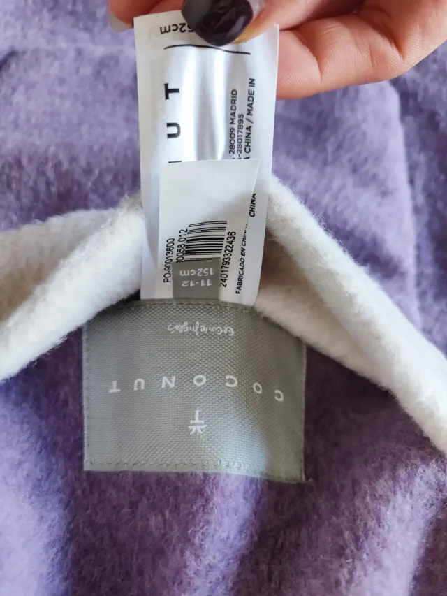 Abrigo de paño reversible niña Coconut