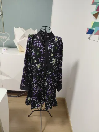 Vestido Kling negro estrellas talla XL