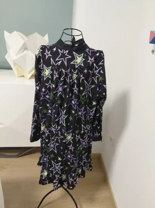Vestido Kling negro estrellas talla XL