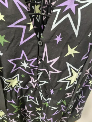 Vestido Kling negro estrellas talla XL