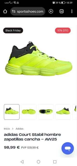 Adidas Zapatillas Indoor Hombre COURTSTABIL M