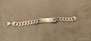 Esclava de plata con placa sin grabar