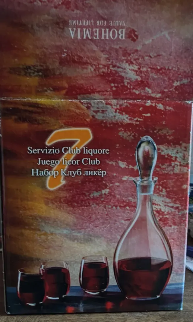 Set Liquore Cristallo Bohemia Nuovo